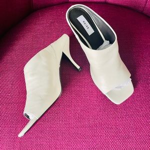 NIB REISS Magda Mule in White Leather Size 8
